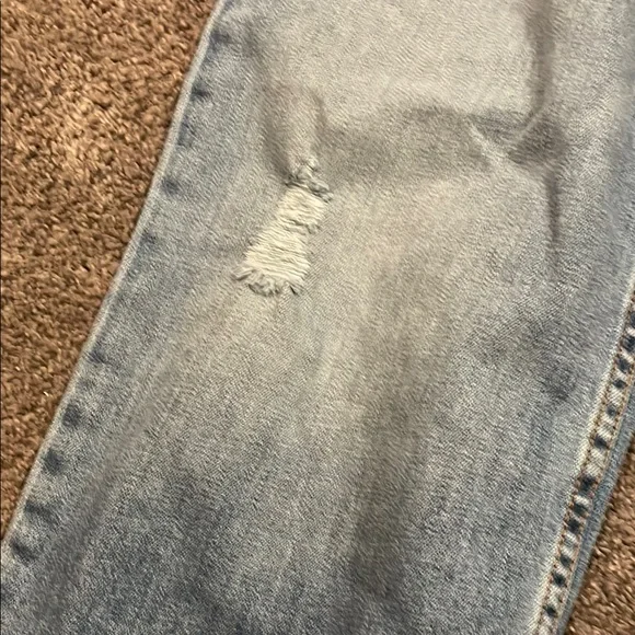 ASKK NY Blue Cropped Straight Leg Jeans size 8 - Picture 10 of 14